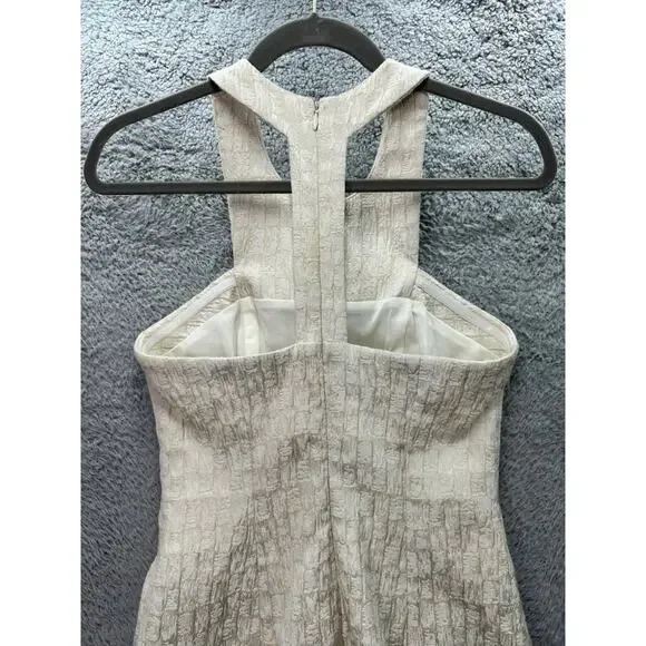 Plenty by Tracy Reese Women's Size 4 Cream Sheath Dress Racer Back Halter Top - Picture 7 of 10